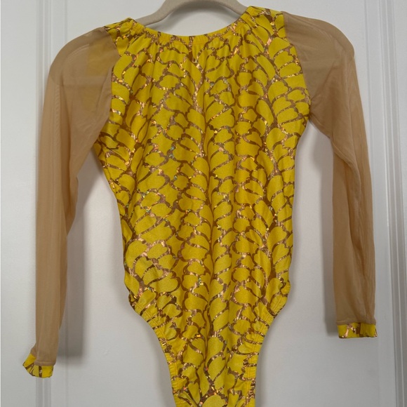 Yellow Bartender Bottle Girl One Piece with Long Sleeves - Picture 2 of 2